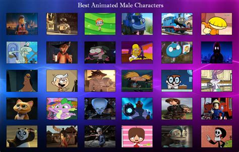 Best Animated Male Characters by GeoNonnyJenny on DeviantArt