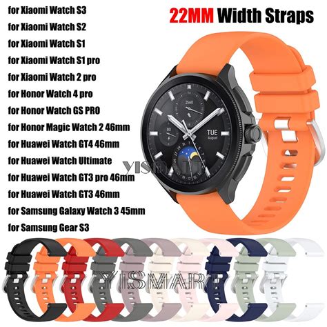 Dây Đeo Silicon 22mm Cho Đồng Hồ Thông Minh xiaomi watch s3 s2 s1 2 pro