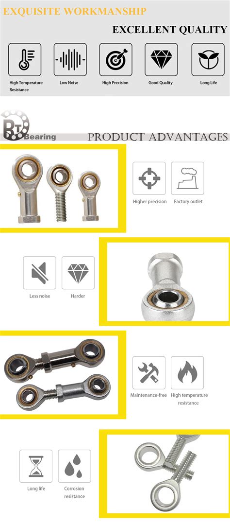 M Spherical Plain Radial Joint Robot Joint Rod End Joint Bearing