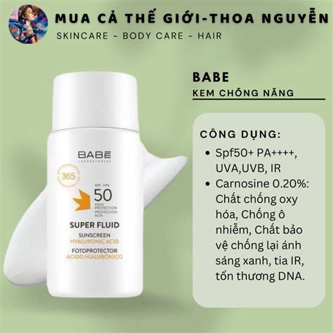 Kem chống nắng Babe Super Fluid Sunscreen SPF Shopee Việt Nam