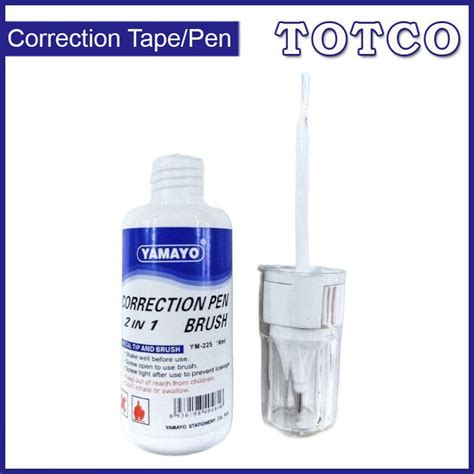 Yamayo 2 In 1 Metal Tip And Brush Correction Pen 18ml Totco Trading Sdn Bhd