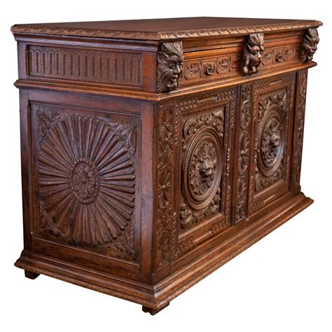 19th C French Renaissance Antique Carved Buffet At 1stDibs