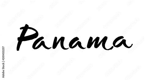 Panama Text Design Typography Poster Usable As Background Modern