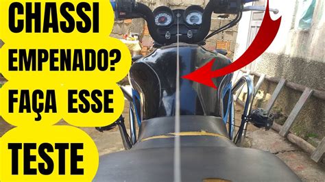 COMO SABER SE O CHASSI DA MOTO ESTA EMPENADO DICAS YouTube