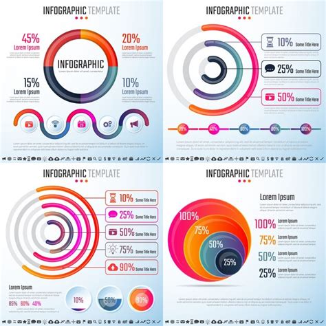 Plantilla de diseño de infografías Vector Premium