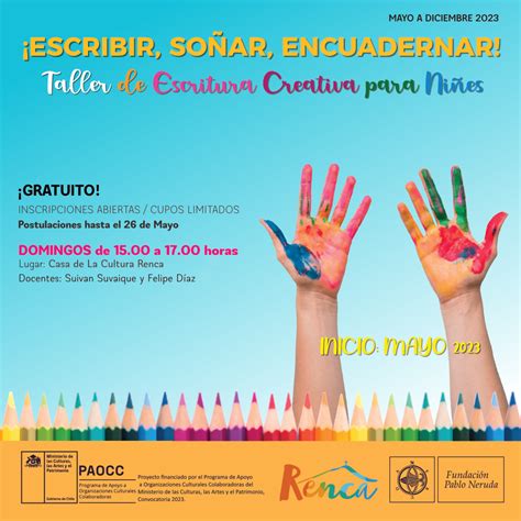 En Renca Taller de Escritura Creativa Gratuito para niñas y niños