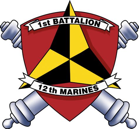 Coat Of Arms Crest Of 1st Battalion 12th Marines Usmc Png