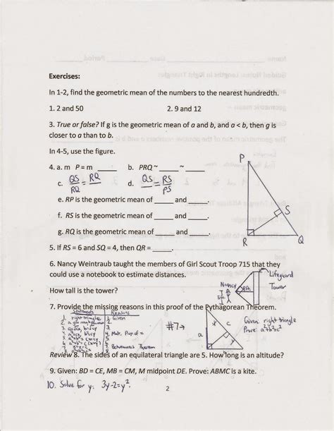 Geometry Common Core Pearson Chapter Test 7