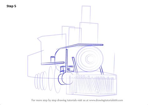 How To Draw Steam Locomotive Trains Step By Step