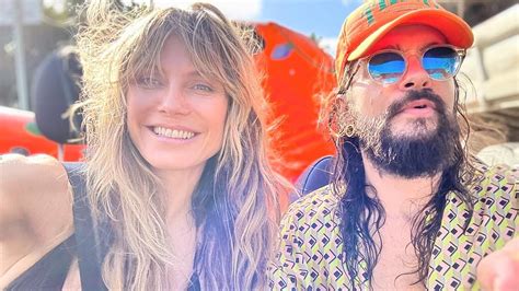 Heidi Klum Flashes Her Cleavage In Black Bikini As She Poses Up With Husband Tom Kaulitz