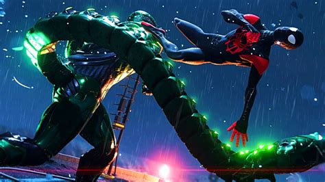 Miles Morales Vs Sinister Six Fight Scene K Ultra Hd Spider Man Pc