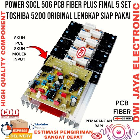 Jual Power SOCL 506 PCB Fiber Plus Final 5 set LENGKAP | Shopee Indonesia