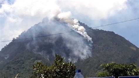 Tersambar Petir Gunung Panderman Terbakar Suryamalang