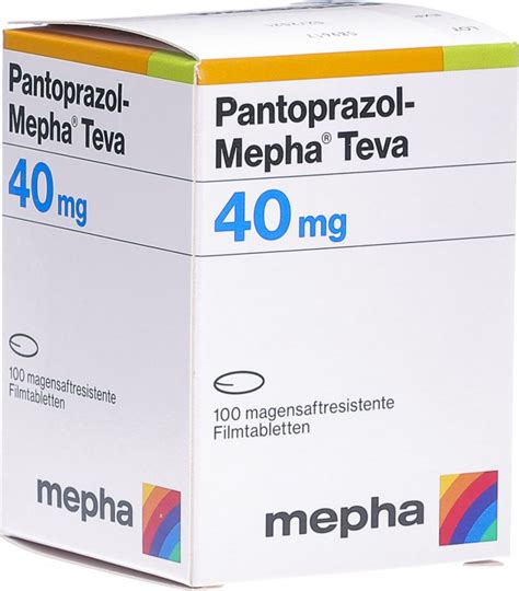 Pantoprazol Mepha Teva Filmtabletten 40mg Dose 100 Stück In Der Adler Apotheke