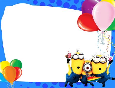 Minions Cumpleaños Montaje Fotografico Pixiz