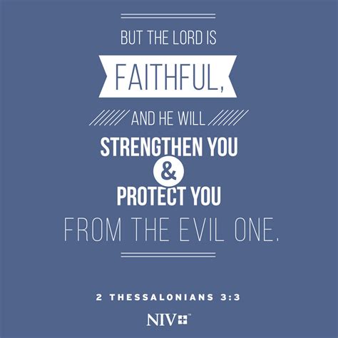 NIV Verse of the Day: 2 Thessalonians 3:3