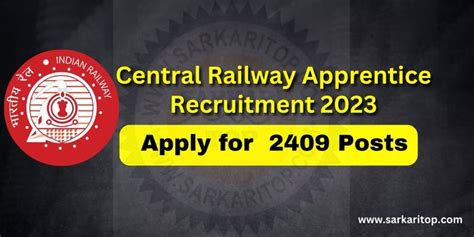 Central Railway Apprentice Recruitment Apply For Posts