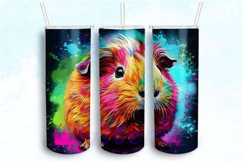 Neon Guinea Pig Sublimation Design Png Graphic By Mastenic · Creative