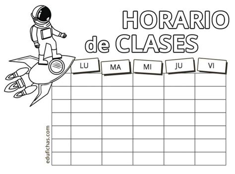 Horarios Para Imprimir Plantillas De Horario De Clases GRATIS 21 22