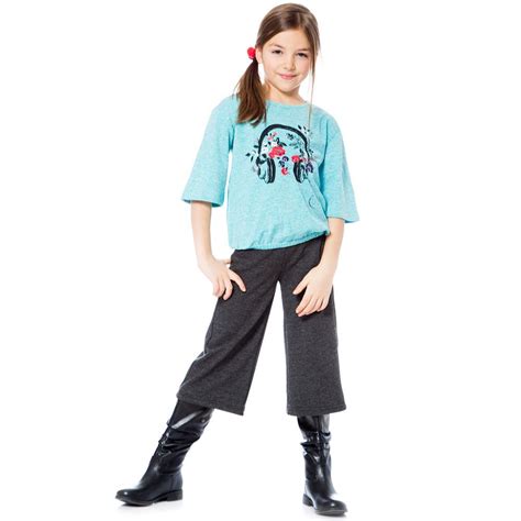 Deux Par Deux - Girls Grey Tweed Culottes | Childrensalon | Grey tweed ...