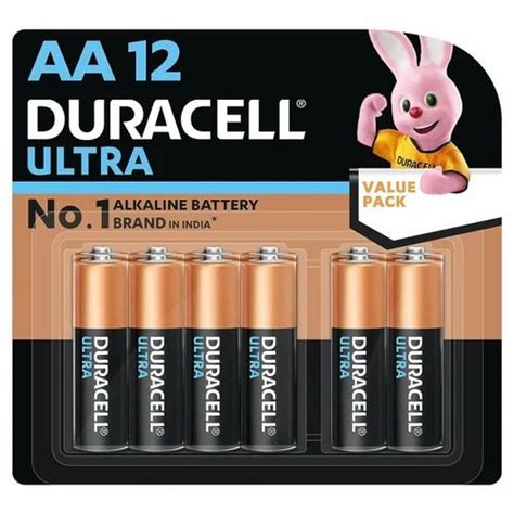 Duracell Ultra Alkaline Aa 12 Battery Pack, 7x2x13 cm, 1.5 Volts at Rs ...