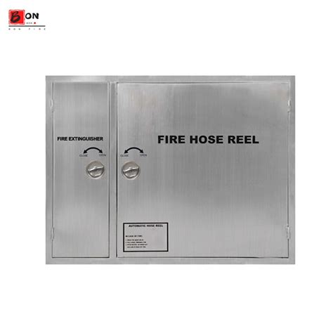 stainless steel double horizontal fire hose reel cabinet cabinet