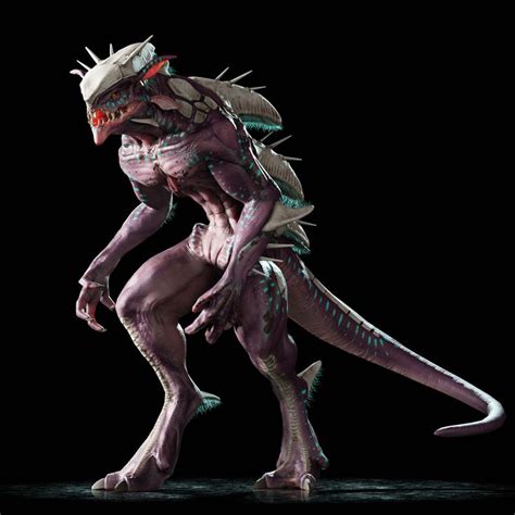 ArtStation - Alien Creature - Realtime , Michał Korczyk | Alien design ...