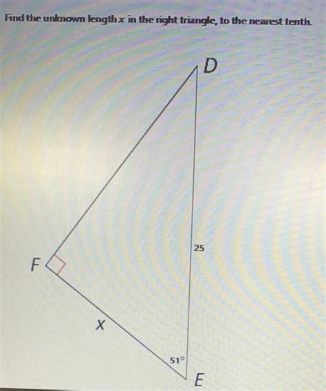 Solved Find The Unknown Length X In The Right Triangle To Chegg