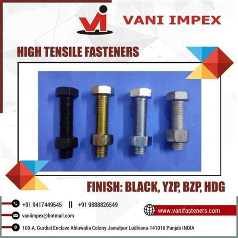 High Tensile Bolts Auto Black Zinc Hdg At Best Price In Ludhiana Vani