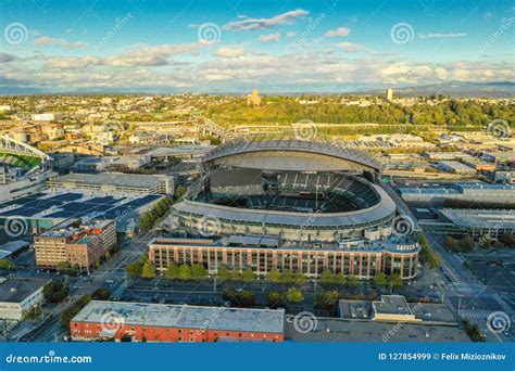 Aerial Drone Image Of Safeco Field Seattle Editorial Stock Image