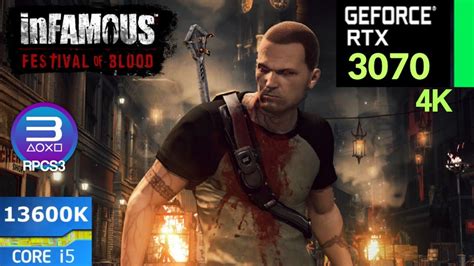 RPCS3 Emulator InFamous Festival Of Blood 4K 60FPS Unlocked I5 13600K