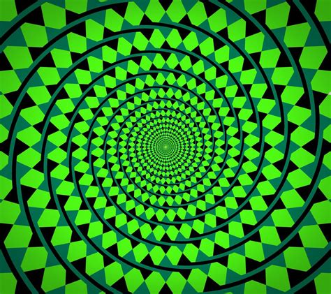 Green Illusion! | Optical illusions, Illusions, Peace symbol