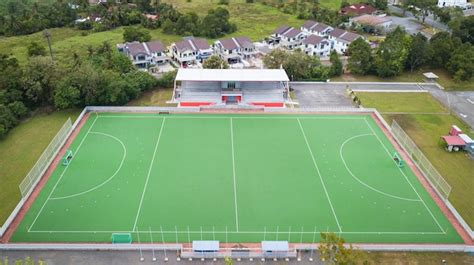 Premium Photo | Aerial view of hockey stadium