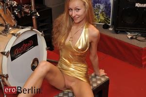 Very Hot Blonde Bitch In A Gold Dress Playi XXX Dessert Picture 8