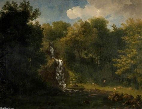 Artwork Replica Landscape With Waterfall By Jacob More