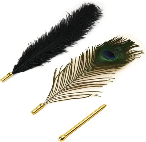 Amazon LOCKINK Feather Tickler Peacock Feather Tickler Black Tickler Tickle Feather Sex