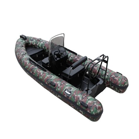 Ce Inflatable Rib Boat Fiberglass Hull With Outboard Motor