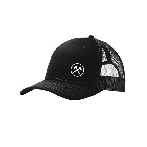 Team Muscle Snapback Trucker Hat - Black on Black