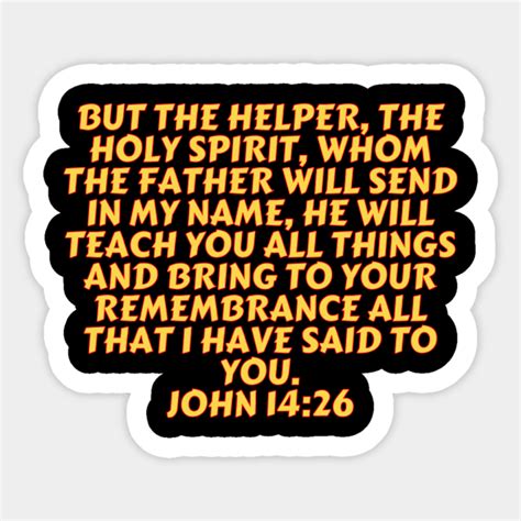 Bible Verse John 1426 John 14 26 Sticker Teepublic