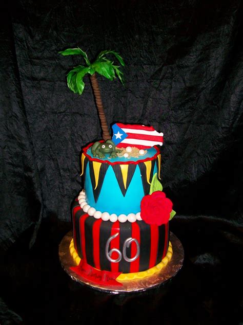 Puerto Rico Themed Birthday Cake