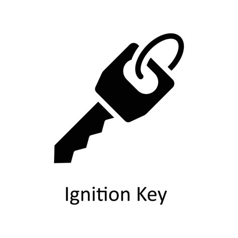 Ignition Key Vector Solid Icons Simple Stock Illustration Stock