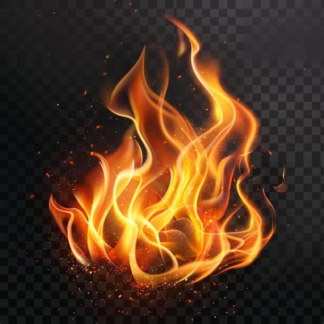 Realistic Fire Flame Premium Ai Generated Image