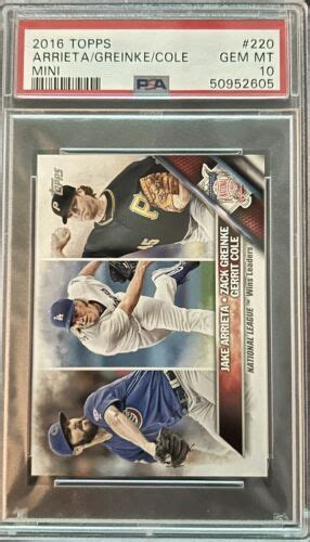 Topps Zack Greinke Gerrit Cole Jake Arrieta Ll Psa Ebay