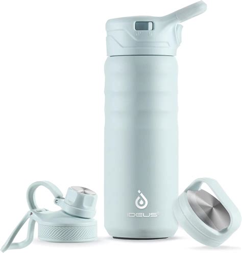 IDEUS Vacuum Insulated Water Bottle 18 Oz 540 Ml Stainless Steel