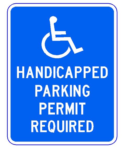 Handicapped Parking Permit Required - Econosigns LLC