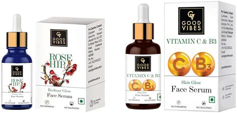 Good Vibes Vitamin C And Vitamin B3 Skin Glow Serum 30 Ml And Good Vibes