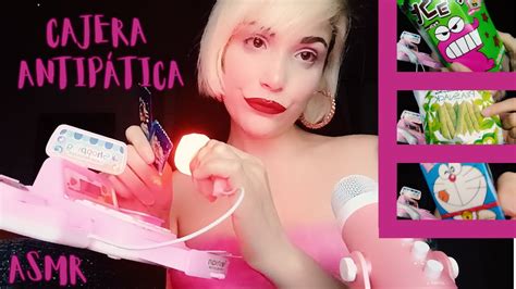 Asmr Roleplay Cajera Antip Tica Para Dormir En Espa Ol Youtube