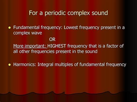 For A Periodic Complex Sound Ppt Download