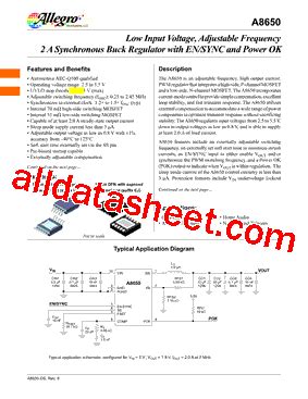 A8650 Datasheet(PDF) - Allegro MicroSystems