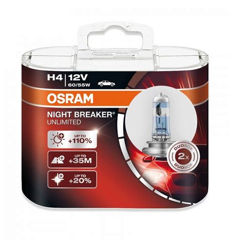 Osram Night Breaker Unlimited H4 64193 HCB Ab 16 55